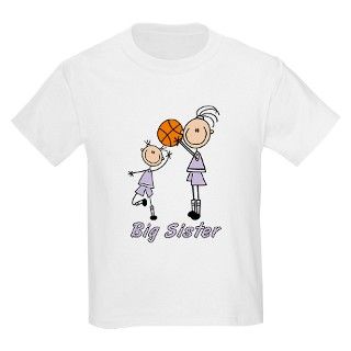 Stick Basketball Big Sister T Shirt by kewlkids