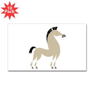 Horses Rectangle Sticker 10 pk) by pnloverme