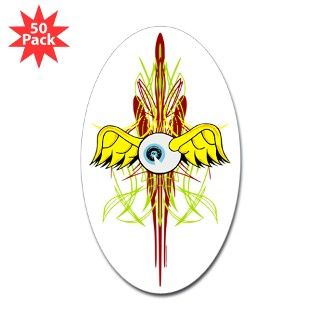 Flying Eye Oval Sticker (50 pk) by thread_z