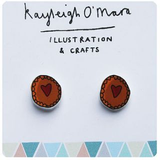 jammy dodger biscuit earrings by kayleigh o'mara