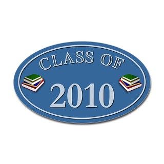 Class Of 2010 Blue Vinyl Oval Decal by uniquetrappings