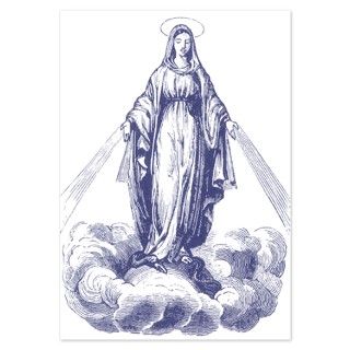 Our Lady of Grace Etching Invitations by 2heartsshop