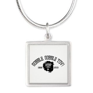 1888 Gobble Gobble Tov 2013 Silver Square Necklace by holidayboutique