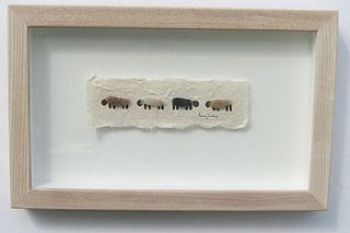 framed sheep picture by penny lindop designs
