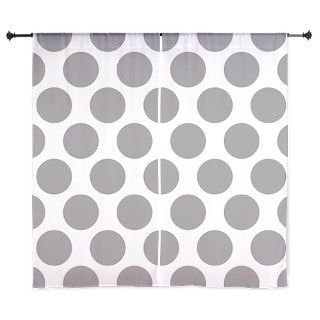 Pebble Grey Polkadot Curtains by ZandiepantsHomeDecor