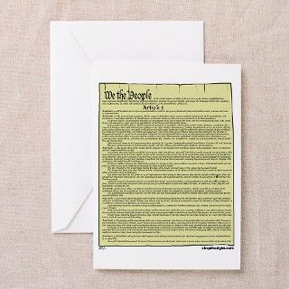 US Constitution Greeting Cards (6) blank inside by shoptheright