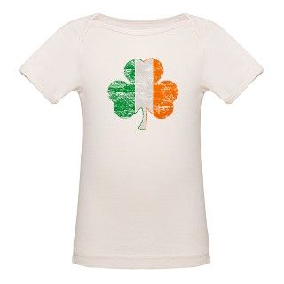 Vintage Irish Flag Shamrock T Shirt by SaintPaddysShop