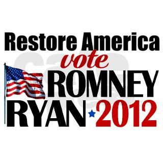 Restore America, Vote Romney Ryan 2012 Rectangle M by cutetshirtsgift