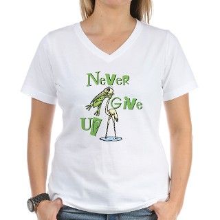 Never Give Up Frog Choking Bird Shirt by dlpcustom