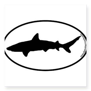 Shark SILHOUETTE Oval Sticker by Admin_CP1554833