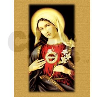 IMMACULATE HEART OF MARY Silver Portrait Necklace by Admin_CP3408776
