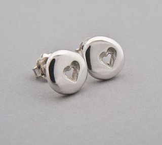pebble heart or kiss stud earrings by latham & neve