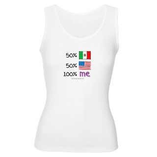 Mexico/USA Flag Design Womens Tank Top by soupertees