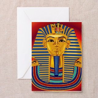 Tut Mask on Red Greeting Cards (Pk of 10) by cultper