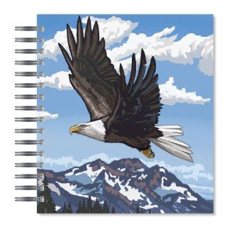 ECOeverywhere Alaskan Eagle Picture Photo Album, 18 Pages, Holds 72 Photos, 7.75 x 8.75 Inches, Multicolored (PA11767)  Wirebound Notebooks 