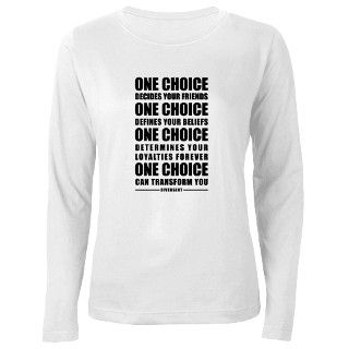 Divergent   One Choice Quote Long Sleeve T Shirt by bad_cat_designs
