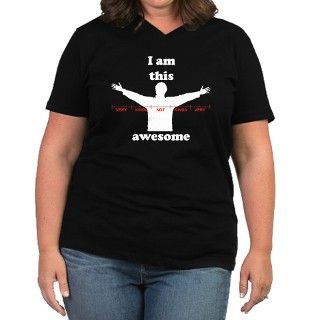 I Am This Awesome Womens Plus Size V Neck Dark T  by toobadtees