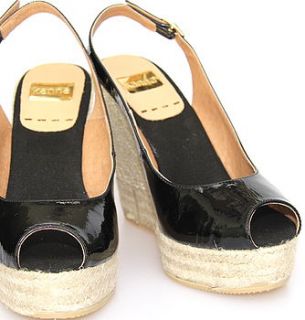leather wedge espadrille sandal by espadrille