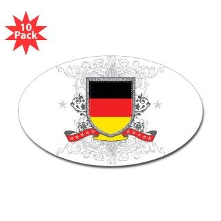 Deutschland Shield Oval Sticker (10 pk) by brev87
