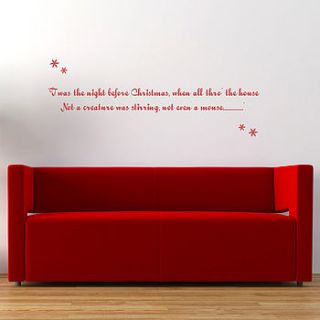 twas the night before christmas wall sticker by spin collective