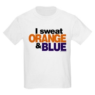 I Sweat Orange and Blue T Shirt by purplewaterbug