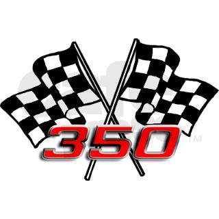 350 Checkered Flags Rectangle Decal by gear4gearheads