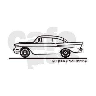 1957 Chevy Sedan 2 10 Two Door Long Sleeve Infant by FrankSchuster