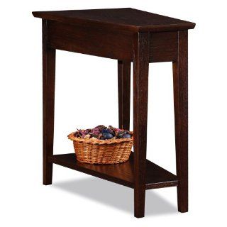 Leick Recliner Wedge Chocolate Oak End Table  
