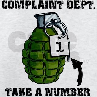 Complaint Dept. [Grenade] Ash Grey T Shirt by tshirtdiva