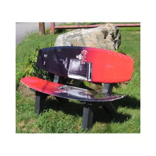 Ski Chair Wake Board Recycled Plastic Garden Bench