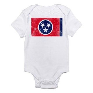 Vintage TN State Flag Infant Bodysuit by friedgreen