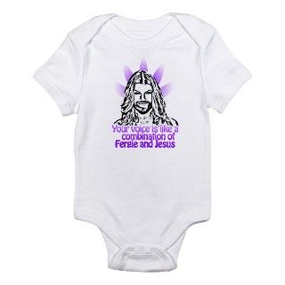Fergie and Jesus Infant Bodysuit by caller9wins