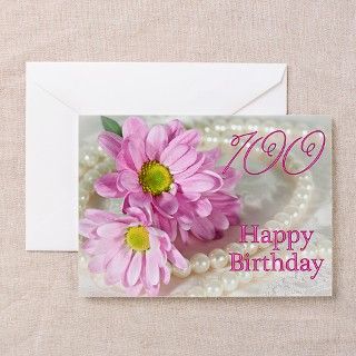 100th Birthday card with daisies Greeting Cards (P by SuperCards