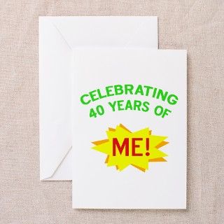 Celebrating My 40th Birthday Greeting Cards (Pk of by thepixelgarden