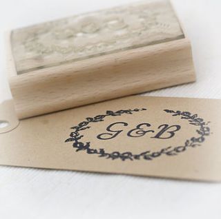 personalised initials rubber stamp by beautiful day