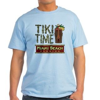 Miami Beach Tiki Time   T Shirt by tropicspot