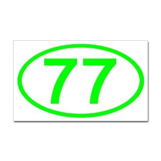 Number 77 Oval Rectangle Decal by ovalsboutique