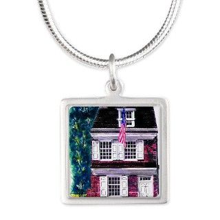 Betsy Ross House Silver Square Necklace by ADMIN_CP112251554
