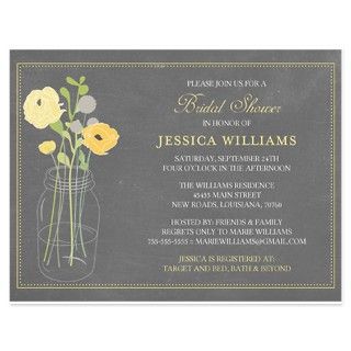 Shabby Chic Bridal Shower Invitations  Yellow Inv by ADMIN_CP111375355