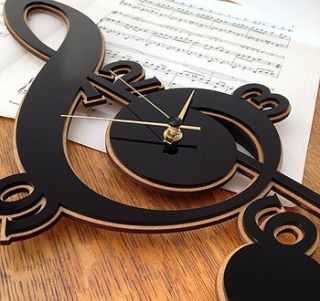 treble clef clock by neltempo