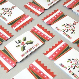 christmas stripe cracker card pack by cracker cards