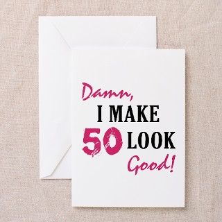 Hot 50th Birthday Greeting Cards (Pk of 10) by birthdaybashed