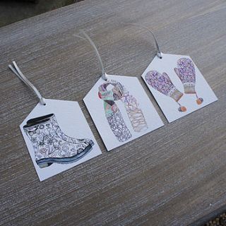 pack of christmas gift tags by prism of starlings