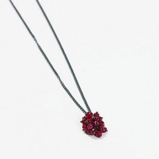 ruby raspberry pendant by kate wood jewellery