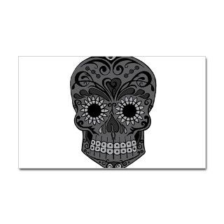 Black And Grey Sugar Skull Decal by listing store 110914629