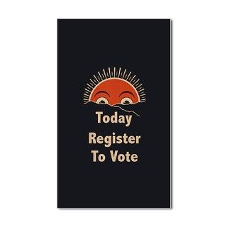 Today Register To Vote Rectangle Decal by bestofdc