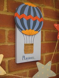 bespoke hot air balloon sign by okey dokey