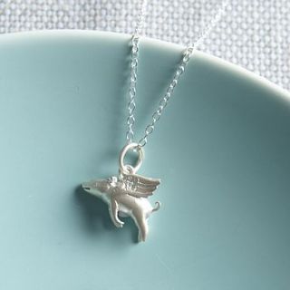 personalised flying pig necklace by lily charmed