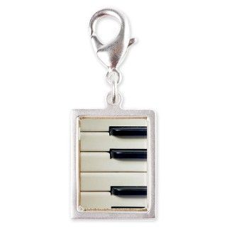 Close up Of Accordion Keys Silver Portrait Charm by Admin_CP70839509