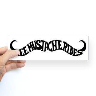 Free Mustache Rides   Bumper Sticker by Charface